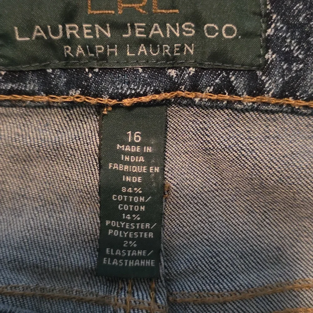 Lauren Ralph Lauren Patterned Straight Leg Jeans Size 16 - Picture 8 of 8